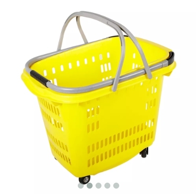 50L Rolling Basket with Handles,Shopping Carts & Baskets for Supermarkets | Voxreal Fixture
,Supermarket, Retail Chain Gondola Shelves and LED Lighting Manufacturer. 
