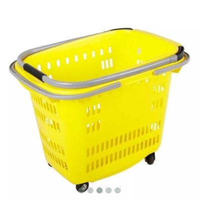 50L Rolling Basket with Handles,Shopping Carts & Baskets for Supermarkets | Voxreal Fixture
,Supermarket, Retail Chain Gondola Shelves and LED Lighting Manufacturer. 