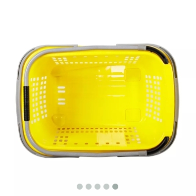 50L Rolling Basket with Handles,Shopping Carts & Baskets for Supermarkets | Voxreal Fixture
,Supermarket, Retail Chain Gondola Shelves and LED Lighting Manufacturer. 