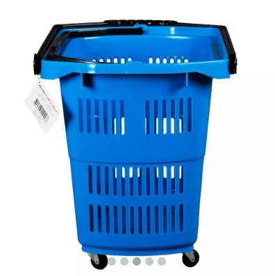 42L Big Capacity Rolling Shopping Basket,Shopping Carts & Baskets for Supermarkets | Voxreal Fixture
,Supermarket, Retail Chain Gondola Shelves and LED Lighting Manufacturer. 