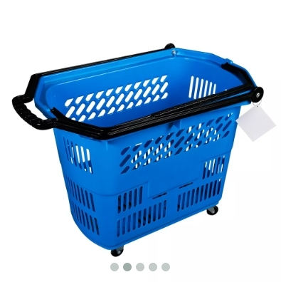 42L Big Capacity Rolling Shopping Basket,Shopping Carts & Baskets for Supermarkets | Voxreal Fixture
,Supermarket, Retail Chain Gondola Shelves and LED Lighting Manufacturer. 