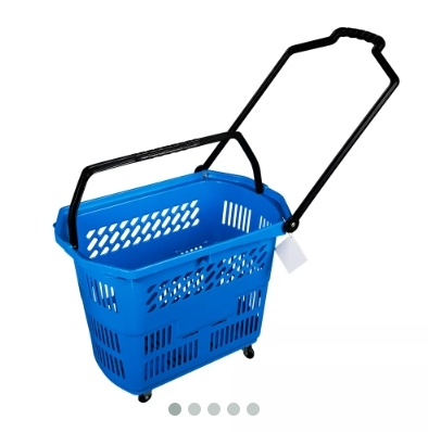 42L Big Capacity Rolling Shopping Basket,Shopping Carts & Baskets for Supermarkets | Voxreal Fixture
,Supermarket, Retail Chain Gondola Shelves and LED Lighting Manufacturer. 