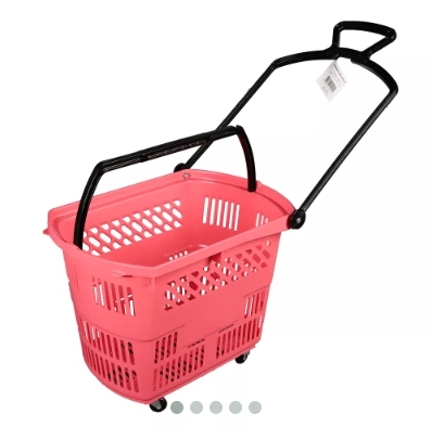 33L Customized Color And Logo Rolling Basket,Shopping Carts & Baskets for Supermarkets | Voxreal Fixture
,Supermarket, Retail Chain Gondola Shelves and LED Lighting Manufacturer. 