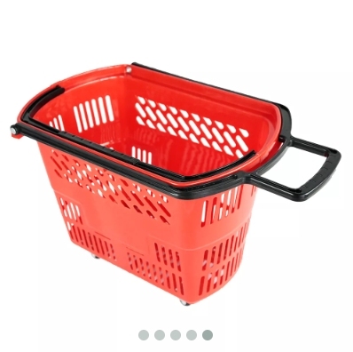 28L 4 Castors Rolling Shopping Basket,Shopping Carts & Baskets for Supermarkets | Voxreal Fixture
,Supermarket, Retail Chain Gondola Shelves and LED Lighting Manufacturer. 