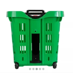40L 2 Rolls Grip Handle Shopping Basket,Shopping Carts & Baskets for Supermarkets | Voxreal Fixture
,Supermarket, Retail Chain Gondola Shelves and LED Lighting Manufacturer. 