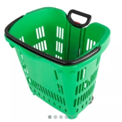 40L 2 Rolls Grip Handle Shopping Basket,Shopping Carts & Baskets for Supermarkets | Voxreal Fixture
,Supermarket, Retail Chain Gondola Shelves and LED Lighting Manufacturer. 
