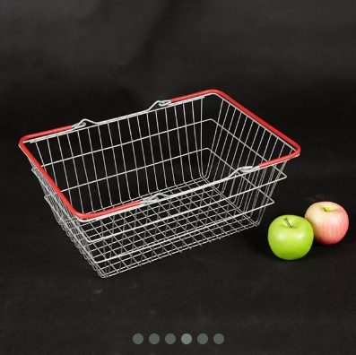 19L Metal Shopping Basket,Shopping Carts & Baskets for Supermarkets | Voxreal Fixture
,Supermarket, Retail Chain Gondola Shelves and LED Lighting Manufacturer. 
