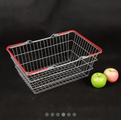 19L Metal Shopping Basket,Shopping Carts & Baskets for Supermarkets | Voxreal Fixture
,Supermarket, Retail Chain Gondola Shelves and LED Lighting Manufacturer. 