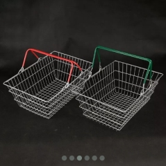 19L Metal Shopping Basket,Shopping Carts & Baskets for Supermarkets | Voxreal Fixture
,Supermarket, Retail Chain Gondola Shelves and LED Lighting Manufacturer. 