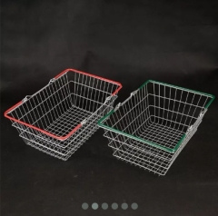 19L Metal Shopping Basket,Shopping Carts & Baskets for Supermarkets | Voxreal Fixture
,Supermarket, Retail Chain Gondola Shelves and LED Lighting Manufacturer. 