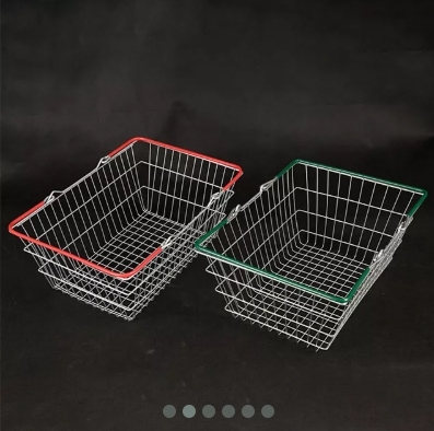 19L Metal Shopping Basket,Shopping Carts & Baskets for Supermarkets | Voxreal Fixture
,Supermarket, Retail Chain Gondola Shelves and LED Lighting Manufacturer. 