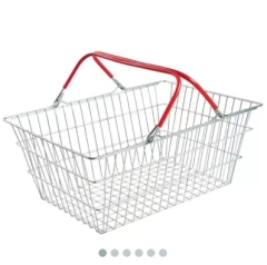 19L Metal Shopping Basket,Shopping Carts & Baskets for Supermarkets | Voxreal Fixture
,Supermarket, Retail Chain Gondola Shelves and LED Lighting Manufacturer. 
