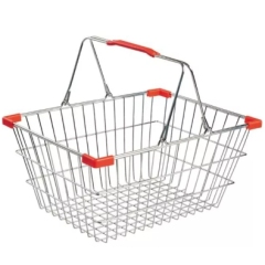 25L Metal Shopping Basket,Shopping Carts & Baskets for Supermarkets | Voxreal Fixture
,Supermarket, Retail Chain Gondola Shelves and LED Lighting Manufacturer. 