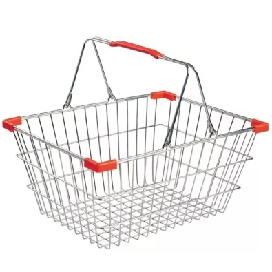 25L Metal Shopping Basket,Shopping Carts & Baskets for Supermarkets | Voxreal Fixture
,Supermarket, Retail Chain Gondola Shelves and LED Lighting Manufacturer. 