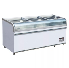 Commercial Curved Top Glass Door Island Freezer,Freezer & Refrigeration Units for Retail | Voxreal Fixture
,Supermarket, Retail Chain Gondola Shelves and LED Lighting Manufacturer. 