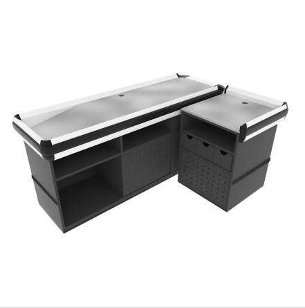 Cashier Counter for Small Supermarket,Real-Time Store Data & Counters | Voxreal Fixture
,Supermarket, Retail Chain Gondola Shelves and LED Lighting Manufacturer. 