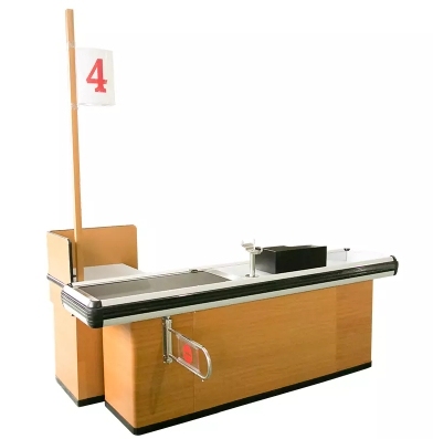 New Design of Supermarket Cashier Counter,Real-Time Store Data & Counters | Voxreal Fixture
,Supermarket, Retail Chain Gondola Shelves and LED Lighting Manufacturer. 