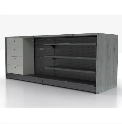 American Style Convenience Store Shop Cashier Counter,Real-Time Store Data & Counters | Voxreal Fixture
,Supermarket, Retail Chain Gondola Shelves and LED Lighting Manufacturer. 
