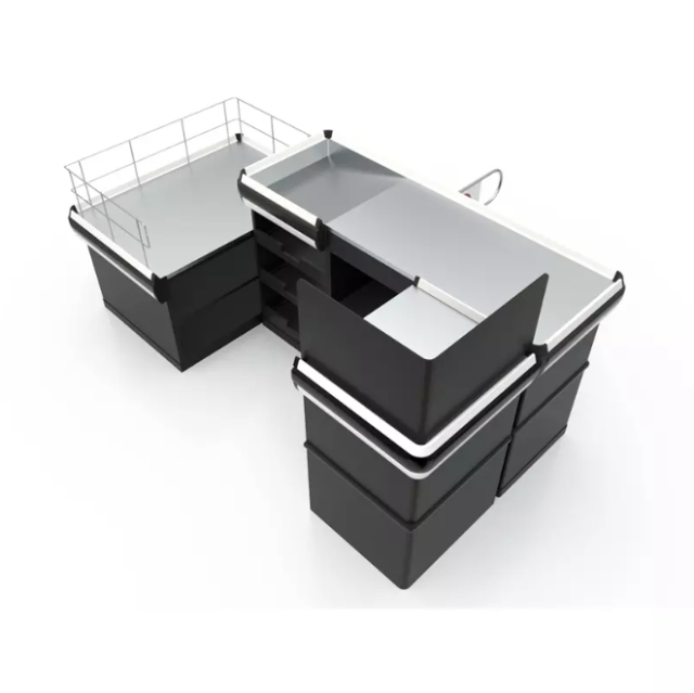 Supermarket Cashier Counter with Platform,Real-Time Store Data & Counters | Voxreal Fixture,Supermarket, Retail Chain Gondola Shelves and LED Lighting Manufacturer. 