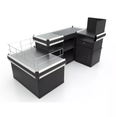 Supermarket Cashier Counter with Platform,Real-Time Store Data & Counters | Voxreal Fixture,Supermarket, Retail Chain Gondola Shelves and LED Lighting Manufacturer. 