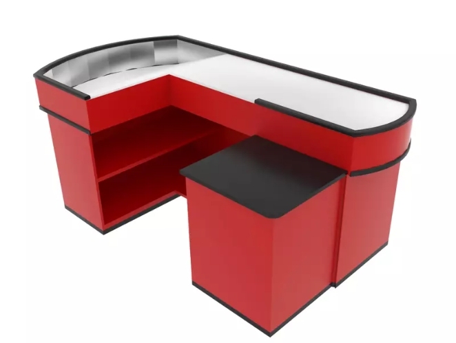 Simple Checkout Counter,Real-Time Store Data & Counters | Voxreal Fixture,Supermarket, Retail Chain Gondola Shelves and LED Lighting Manufacturer. 