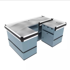 Checkout Counter with Useful Storage Space,Real-Time Store Data & Counters | Voxreal Fixture,Supermarket, Retail Chain Gondola Shelves and LED Lighting Manufacturer. 