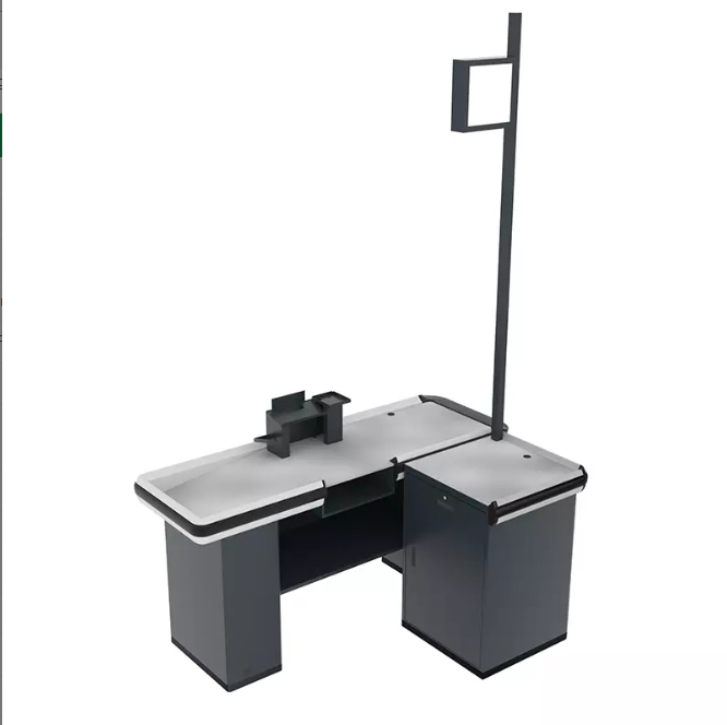 Small Checkout Counter,Real-Time Store Data & Counters | Voxreal Fixture,Supermarket, Retail Chain Gondola Shelves and LED Lighting Manufacturer. 