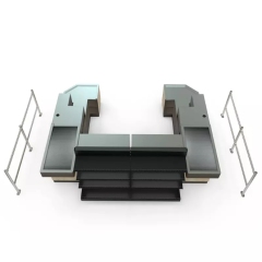 Japanese Style Checkout Counter,Real-Time Store Data & Counters | Voxreal Fixture,Supermarket, Retail Chain Gondola Shelves and LED Lighting Manufacturer. 