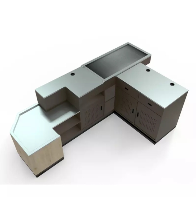 Japanese Style Checkout Counter,Real-Time Store Data & Counters | Voxreal Fixture,Supermarket, Retail Chain Gondola Shelves and LED Lighting Manufacturer. 
