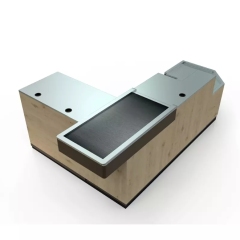 Japanese Style Checkout Counter,Real-Time Store Data & Counters | Voxreal Fixture,Supermarket, Retail Chain Gondola Shelves and LED Lighting Manufacturer. 
