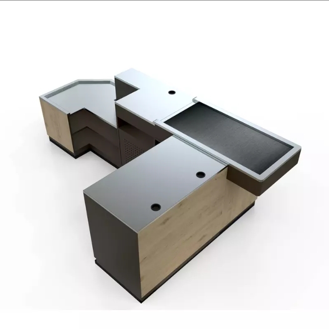 Japanese Style Checkout Counter,Real-Time Store Data & Counters | Voxreal Fixture,Supermarket, Retail Chain Gondola Shelves and LED Lighting Manufacturer. 