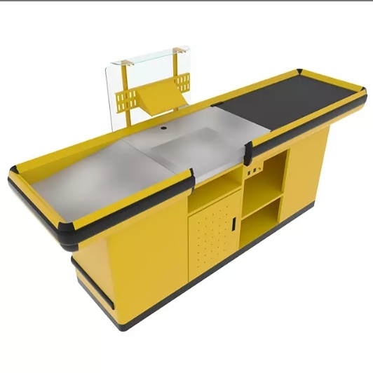 Checkout Counter with Conveyor Belt No Extra Platform,Checkout Counter with Conveyor Belt No Extra Platform,Supermarket, Retail Chain Gondola Shelves and LED Lighting Manufacturer. 