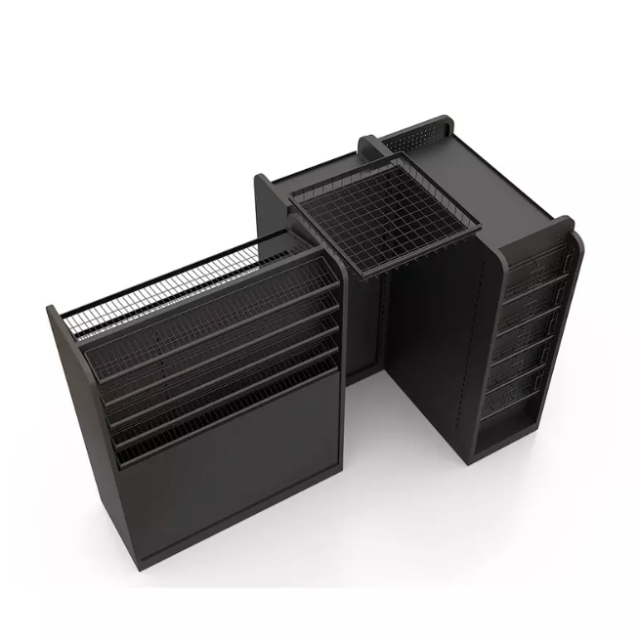 Display Shelf in Front of Checkout Counter,Real-Time Store Data & Counters | Voxreal Fixture,Supermarket, Retail Chain Gondola Shelves and LED Lighting Manufacturer. 