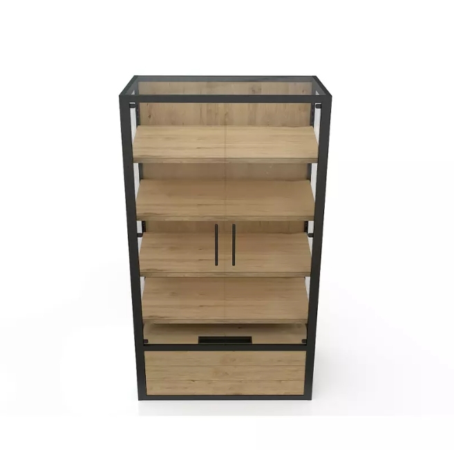 Commercial Supermarket Wooden Display Shelf with Glass Door,Commercial Supermarket Wooden Display Shelf with Glass Door,Supermarket, Retail Chain Gondola Shelves and LED Lighting Manufacturer. 