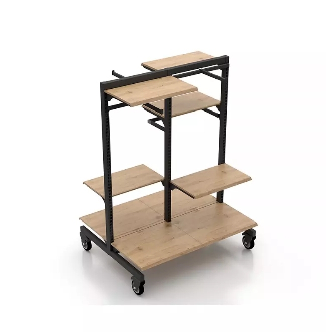 Wooden Clothes Display Stand,Wooden Clothes Display Stand,Supermarket, Retail Chain Gondola Shelves and LED Lighting Manufacturer. 