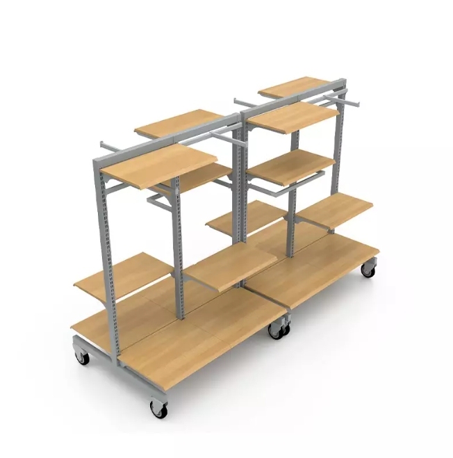 Wooden Clothes Display Stand,Wooden Clothes Display Stand,Supermarket, Retail Chain Gondola Shelves and LED Lighting Manufacturer. 