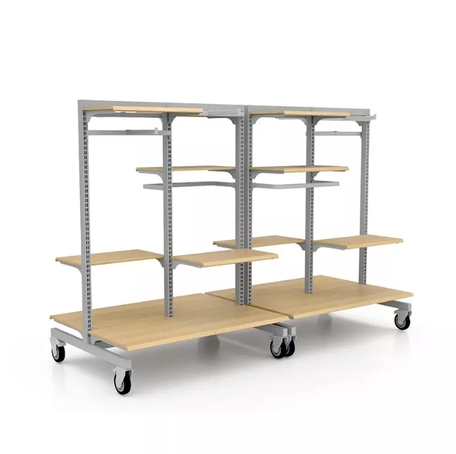 Wooden Clothes Display Stand,Wooden Clothes Display Stand,Supermarket, Retail Chain Gondola Shelves and LED Lighting Manufacturer. 