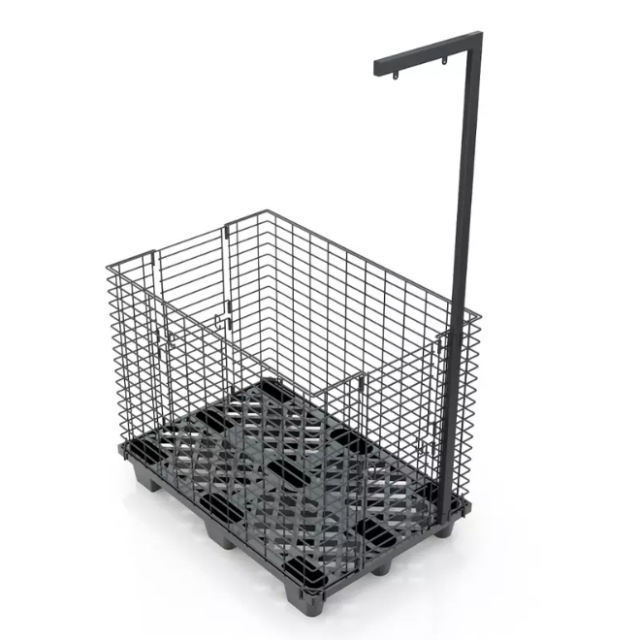 Wire Container with Plastic Pallet,Wire Container with Plastic Pallet,Supermarket, Retail Chain Gondola Shelves and LED Lighting Manufacturer. 