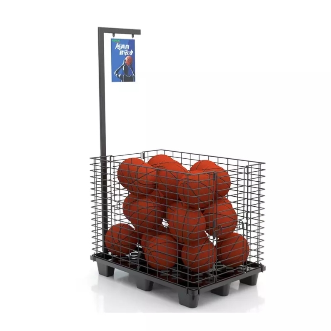 Wire Container with Plastic Pallet,Wire Container with Plastic Pallet,Supermarket, Retail Chain Gondola Shelves and LED Lighting Manufacturer. 