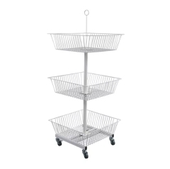 3 Tier Square Basket Display,3 Tier Square Basket Display,Supermarket, Retail Chain Gondola Shelves and LED Lighting Manufacturer. 