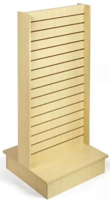2 Side Freestanding Retail Slatwall Systems Wooden Slat Wall Shelving,2 Side Freestanding Retail Slatwall Systems Wooden Slat Wall Shelving,Supermarket, Retail Chain Gondola Shelves and LED Lighting Manufacturer. 