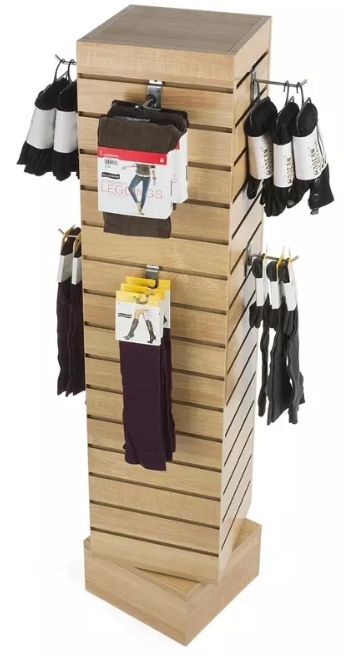 Rotating Wood Slatwall Display Free Standing Slat Wall Displays,Rotating Wood Slatwall Display Free Standing Slat Wall Displays,Supermarket, Retail Chain Gondola Shelves and LED Lighting Manufacturer. 