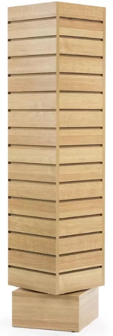 Rotating Wood Slatwall Display Free Standing Slat Wall Displays,Rotating Wood Slatwall Display Free Standing Slat Wall Displays,Supermarket, Retail Chain Gondola Shelves and LED Lighting Manufacturer. 