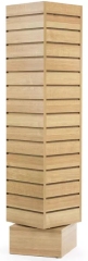 Rotating Wood Slatwall Display Free Standing Slat Wall Displays,Rotating Wood Slatwall Display Free Standing Slat Wall Displays,Supermarket, Retail Chain Gondola Shelves and LED Lighting Manufacturer. 