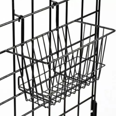 Gridwall Baskets: for Slatwall and Gridwall 12" x 6" x 6",Gridwall Baskets: for Slatwall and Gridwall 12" x 6" x 6",Supermarket, Retail Chain Gondola Shelves and LED Lighting Manufacturer. 