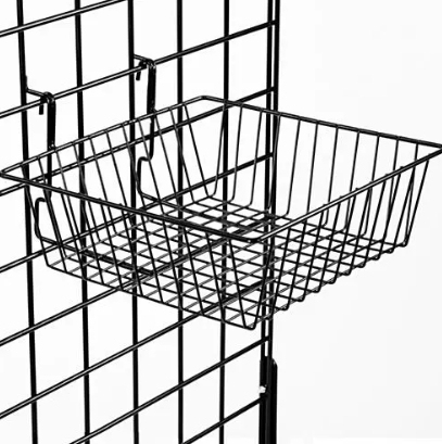 Gridwall Basket: 12" x 12" x 4" Accessory,Gridwall Basket: 12" x 12" x 4" Accessory,Supermarket, Retail Chain Gondola Shelves and LED Lighting Manufacturer. 