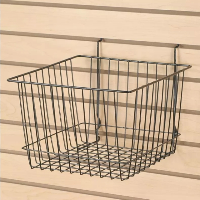 Wire Baskets for Slatwall or Gridwall Holders for Bulk Displays,Wire Baskets for Slatwall or Gridwall Holders for Bulk Displays,Supermarket, Retail Chain Gondola Shelves and LED Lighting Manufacturer. 