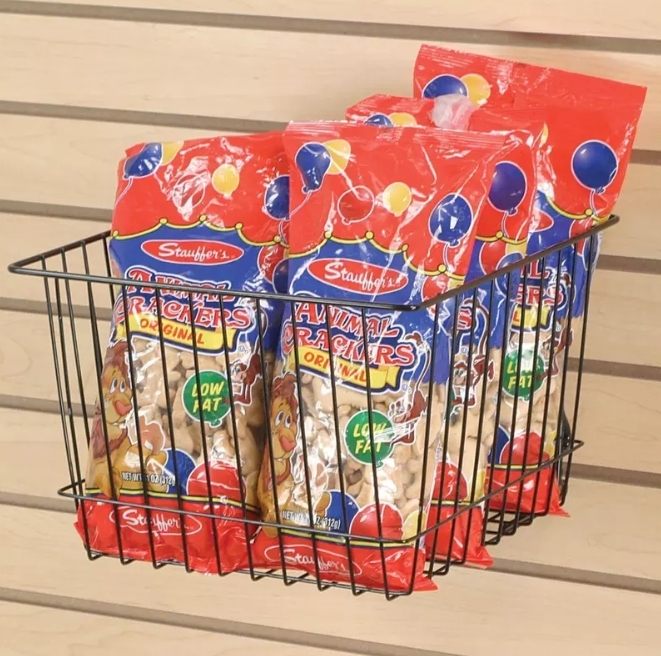 Wire Baskets for Slatwall or Gridwall Holders for Bulk Displays,Wire Baskets for Slatwall or Gridwall Holders for Bulk Displays,Supermarket, Retail Chain Gondola Shelves and LED Lighting Manufacturer. 