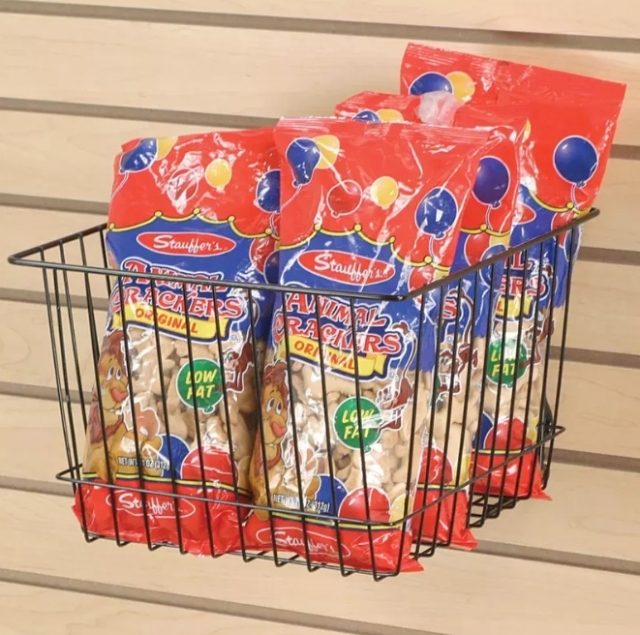 Wire Baskets for Slatwall or Gridwall Holders for Bulk Displays,Wire Baskets for Slatwall or Gridwall Holders for Bulk Displays,Supermarket, Retail Chain Gondola Shelves and LED Lighting Manufacturer. 
