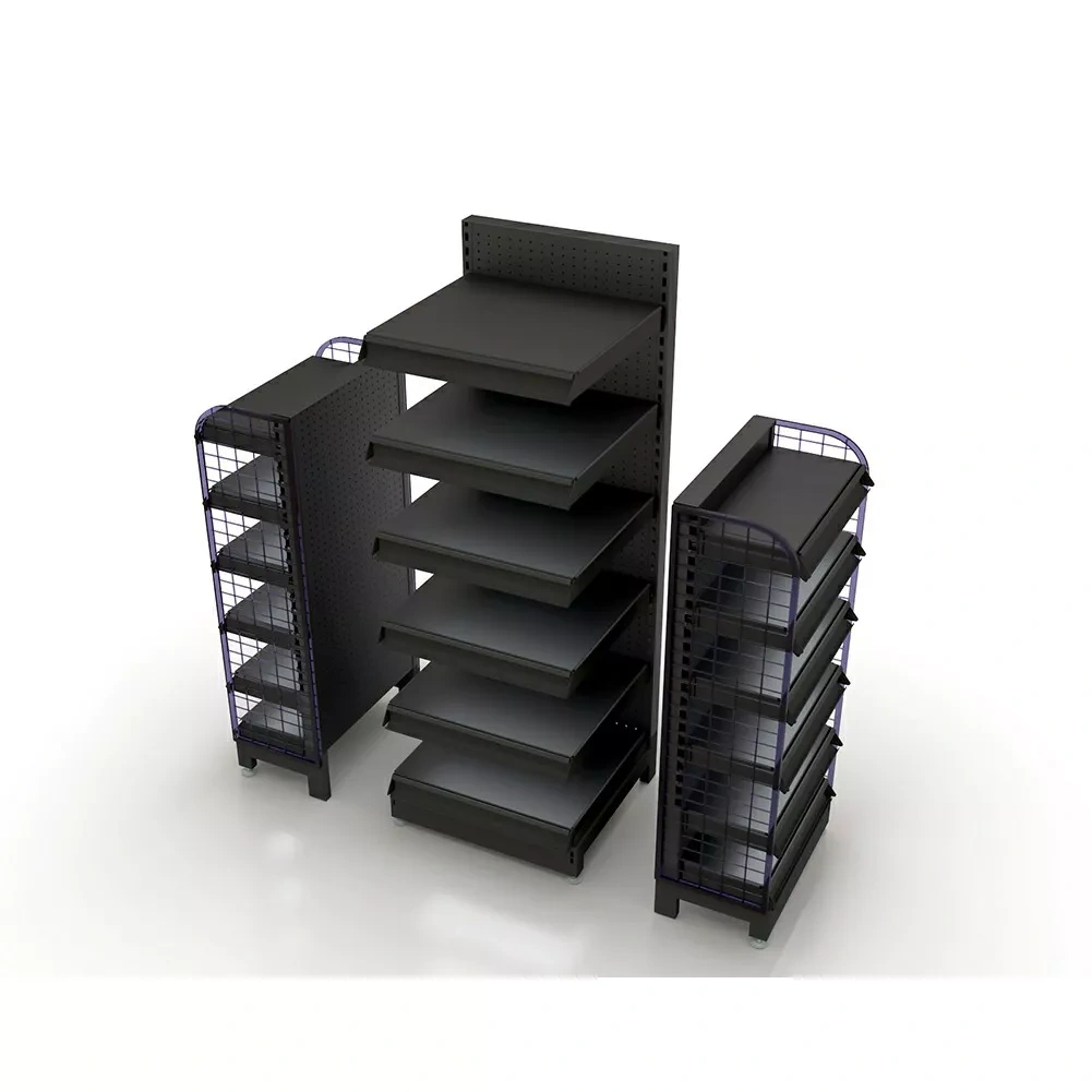 Supermarket Shelf with Checkout Counter,Real-Time Store Data & Counters | Voxreal Fixture,Supermarket, Retail Chain Gondola Shelves and LED Lighting Manufacturer. 